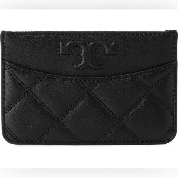 NWT Authentic luxury preppy Tory Burch Rare Black Savannah Card Case - Picture 3 of 17